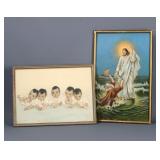 Dionne Quintuplets Print & Religious Print (2)