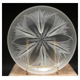 Verlys Glass Wheat Frosted Footed Center Bowl