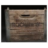 Vintage Rockview Farms Wood & Metal Milk Crate