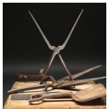 Vtg. Shears, Hot Curler, Comb & Toy