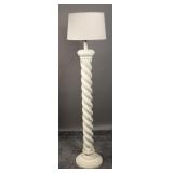 Mid-Century Vintage Twisted Column Floor Lamp