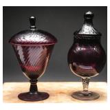Amethyst Swirl Empoli Candy Dishes (2)