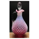 Fenton Cranberry Opalescent Glass Pitcher