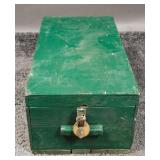 Vintage Wooden Green Storage Box