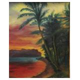 Beautiful Beach Frame Oil Painting By B.M Phillips