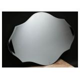 Beveled Edge Unframed Scalloped Mirror