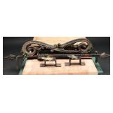 Art Deco Swivel Arm Extendable Curtain Rods (2)