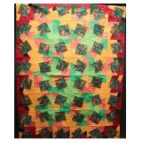 Colorful Broken Dishes Styled Cotton Quilt