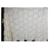 Cream Popcorn Stitch Full Bedspread Coverlet