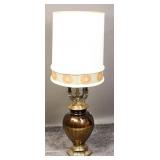 50s Candelabra Ornate Gothic Blown Glass Lamp