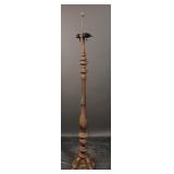 Floor Lamp w/ Two Bulbs & Wood Appearance