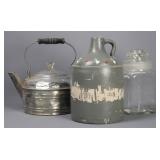 Vintage Growler, Jar and Teapot +(3)