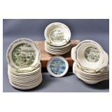 Da Bron "Country Side" Hand Painted China Set