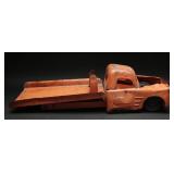 1950s Structo Orange Flatbed Tow Truck