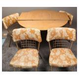 1950s MCM Howell Dinette Round Table & Chairs