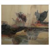 Barr Abstract Tissue Paper Art Framed Original