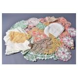 Lg Collection Of Crochet  And Hand Sewn Doilies
