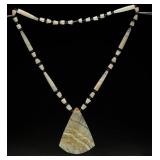Mexican Carve White Agate Necklace