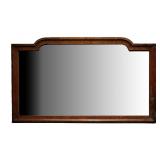 Vintage Tiger Oak Framed Beveled Mirror