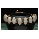 Vermeil Silver Bracelet With Moon Stones 10.97g