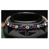 Sterling Silver Bracelet With Stones 6.26g