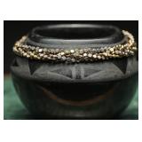 Vermeil Silver Multi-Strand Italian Bracelet 8.87g