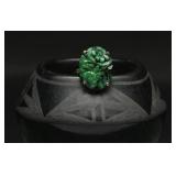 14k Carved Jade Ladies