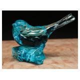 Vintage Fenton Blue Glass Bird