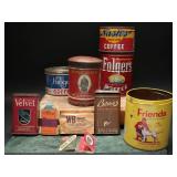 Vintage Folgers, Friends, Prince Albert Cans +