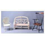 Vintage Wooden & Metal Doll Chairs & Furniture (3)