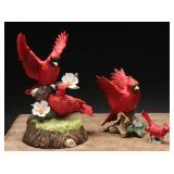 Vintage Cardinal Figurines & Music Box (3)