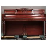 1952 Mahogany Chickering Console Piano & Bench