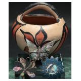 Sterling Silver Butterfly & Floral Pins 13.78g