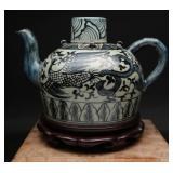 Chinese Ming Style Display Teapot w/ Stand