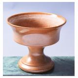Frankoma Pottery Pedestal Bowl Satin Brown No. F52