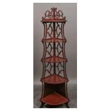 Vintage Chippendale Style Fret Work Corner Shelf