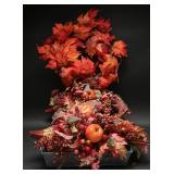 Fall Decor - Wreath & Cornucopias