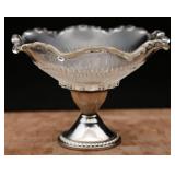 Duchin Creation Sterling Footed Glass Candy Dish