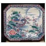Japanese Multi-Color Square Porcelain Tray