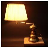 Brass Swing Arm Table Lamp