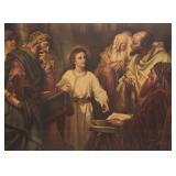 "Christ in Temple" Heinrich Hofmann Framed Print