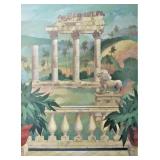 Vintage Tropical Ruin Framed Print