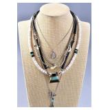 Necklace Collection Silver Toned & Beads (7)