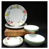 Corelle Chutney & Ivy Swirl Plates Bowls & Saucers