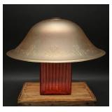 Amber Alabaster Glass Bowl Shade