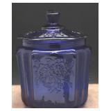 Early American Cobalt Blue Glass Jar