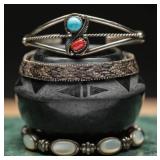 Sterling Silver Bracelets Nat. American +(3)