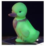 Fenton Burmese Glass Duck by K. Rogers