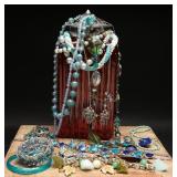 Vintage Blue Colored Costume Jewelry Collection