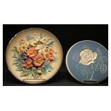 Vintage Hand Painted Plaque by W.H. Bossons+(2)